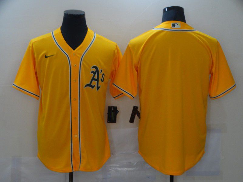 Men Oakland Athletics Blank Yellow Game Nike MLB Jerseys->seattle mariners->MLB Jersey